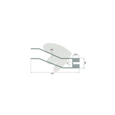 Pin for rotary rake left black