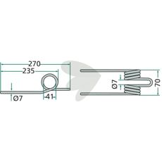 Rake pin Braun 270 mm