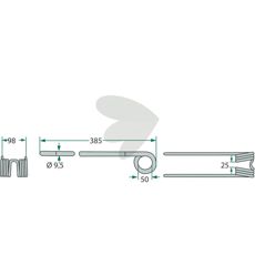 Rake pin rotor reverser Fella 385mm