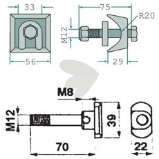 Screw M12 x 72