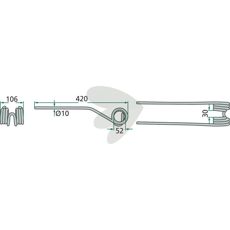 Rake tine SIP 420 mm