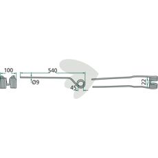 Rake tine SIP 540 mm