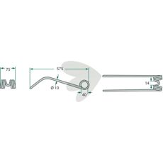 Rake tine JF - Stoll, Stoll - JF 575 mm