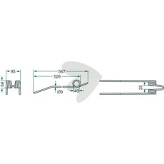 Spring tines Deutz Fahr (Kverneland) 567mm