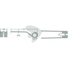 Spring tines rotor tedder black-blue - VF16502744