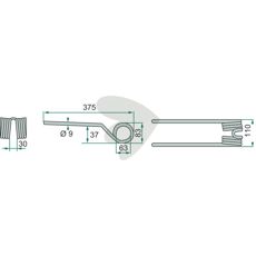 Tine Deutz Fahr (Kverneland), Vicon 375mm