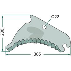 Knife for round baler - VF16651648