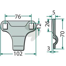 Blade holder for riveted blades