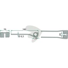 Pick-up pin Krone 180 mm