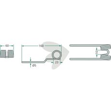 Pick-up pin Krone 160 mm - 938118.0