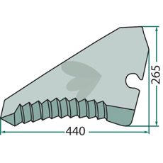 Knife for cutting carriage - 332960.0