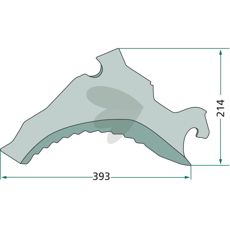 Knife for round baler - 653408314