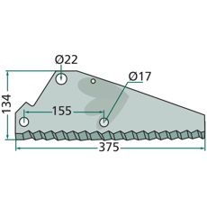 Knife for cutting carriage - 36558