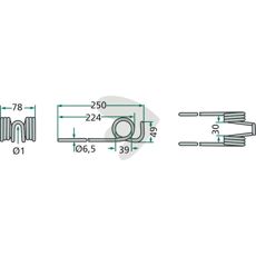 Rake tine Hagedorn 250 mm