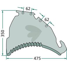 Knife for cutterbar - 41018500