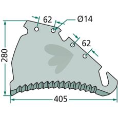 Knife for cutterbar - 41517500