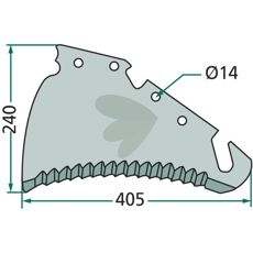 Knife for cutterbar - 41517501