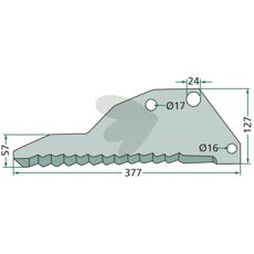 Knife for forage wagon - 434008