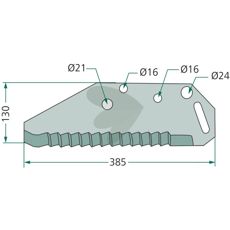 Knife for forage wagon - 434017