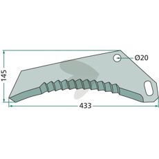 Knife for forage wagon - 434050