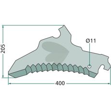 Knife for forage wagon - 434100