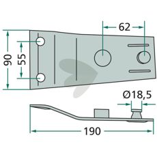 Blade holder Strength 4 mm