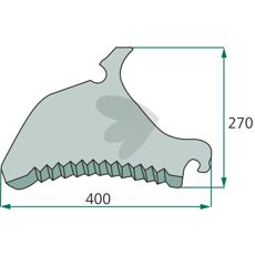 Knife for forage wagon - 434135