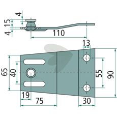 Blade mount 4 mm