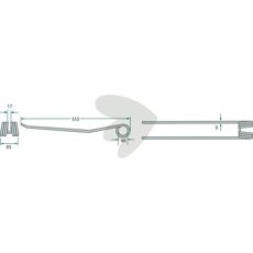 Rake pin Pettinger 585 mm 00436030