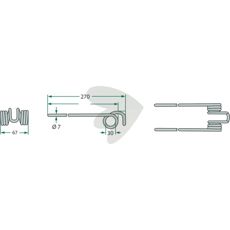 Rake pin LFE 250 mm
