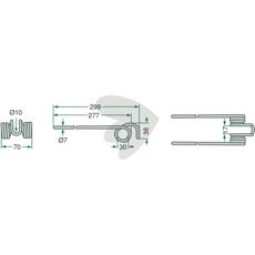 Rake pin LFE 299 mm