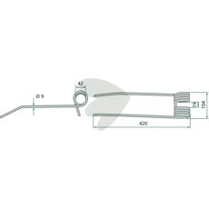 Rake tine Galfr 420 mm