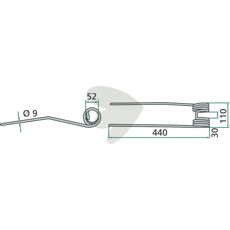 Rake tine Galfr 440 mm