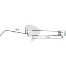 Rake tine Galfr 620 mm