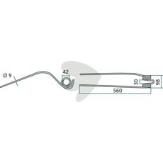Rake tine Galfr 560 mm