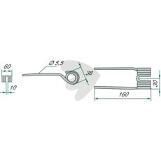 Pick-up pin 160 mm Kemper, Schuitemaker