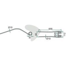 Rake tine Galfr 600 mm 78/92