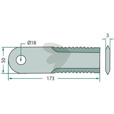 Knife Straw chopper 25-pack - 28-14/3ZH