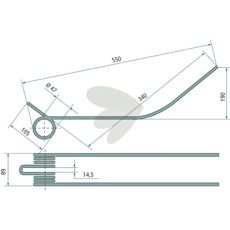 Rake Stick BCS 550 mm