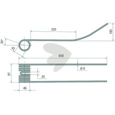 Rake Stick Dondi 650 mm