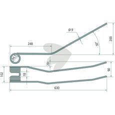 Rake Stick Slam, Fontanesi 630 mm