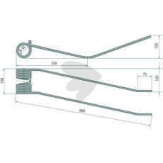 Rake Stick IMA La Rocca 660 mm
