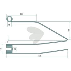Rake Stick IMA La Rocca 670 mm