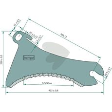 Loader wagon knife -01-144401