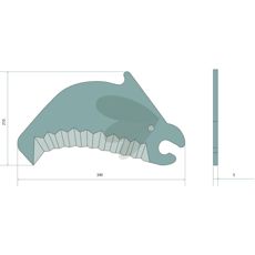 Knife for round baler - 87036000