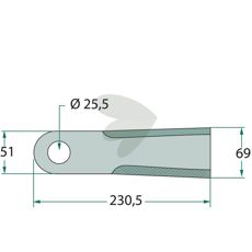 Blade Coated with hard substance - 3202103
