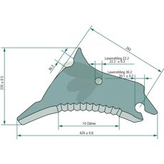 Knife for round baler - Z4545590