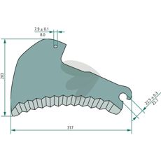 Knife for round baler - Z5063900