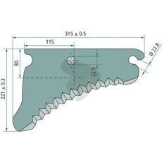 Knife for round baler - CC126575