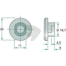 Blade pin set consists of blade pin and screw
